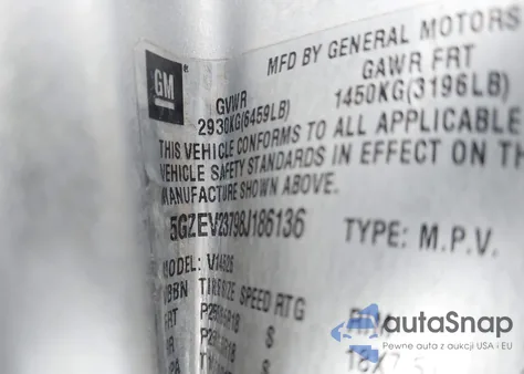 2008 Saturn Outlook Xr from USA, damaged, VIN 5GZEV23798J186136